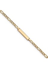 gorgeous real gold semi solid baby id bracelet 